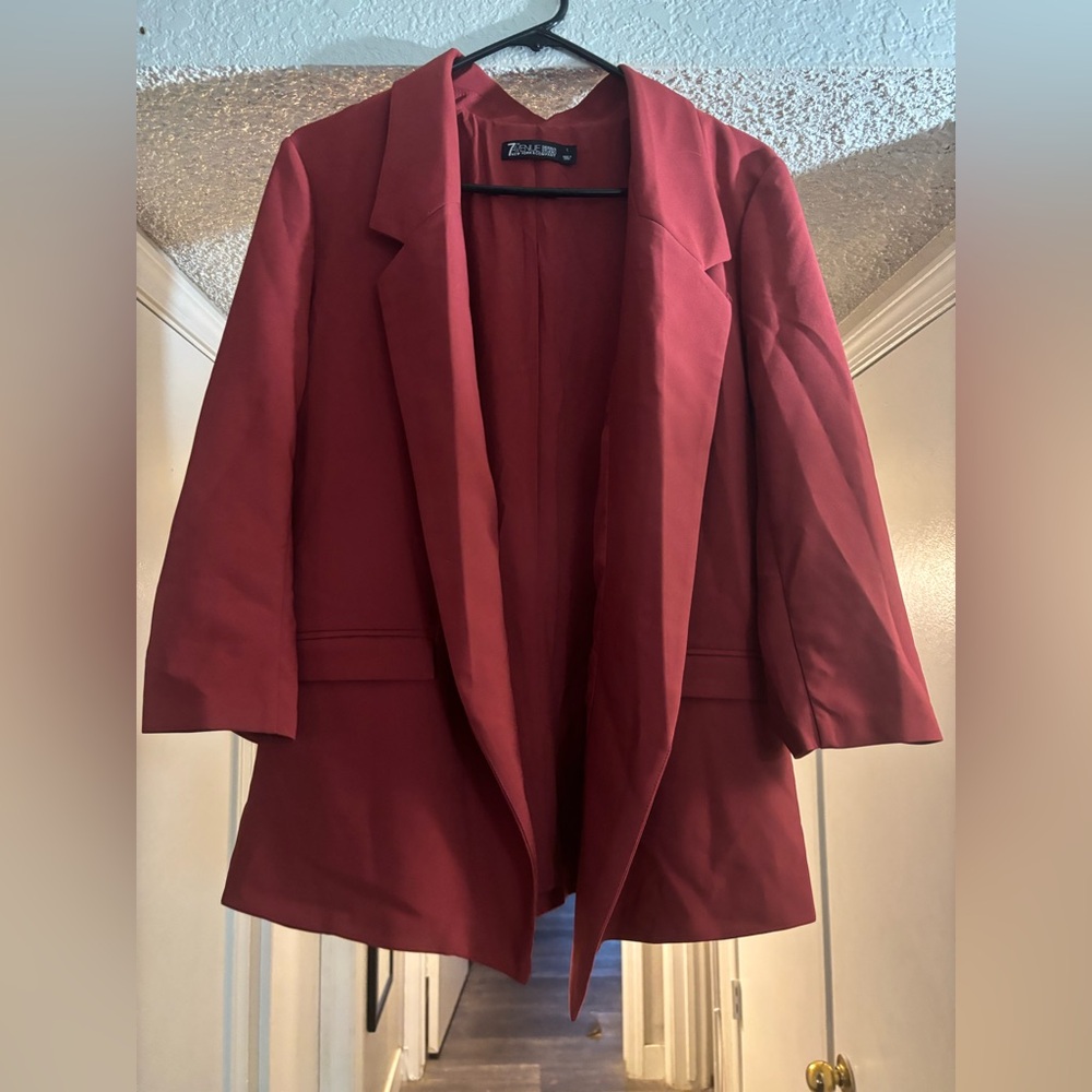 7th Ave Rust Orange Women's Blazer